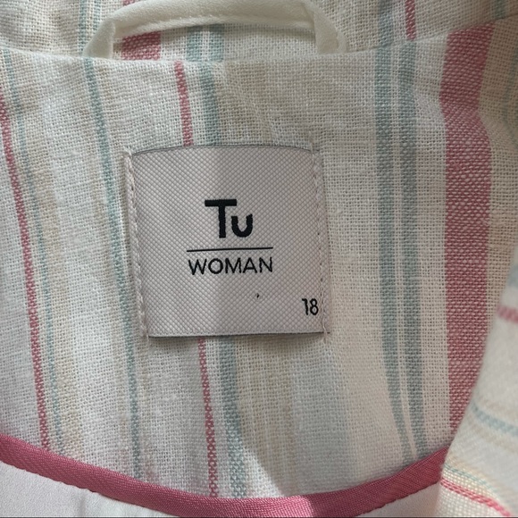 TU plus size linen blend blazer, plus size 18 - Picture 10 of 12